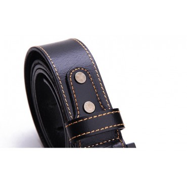 Genuine Cowhide Leather Belt Black 86314