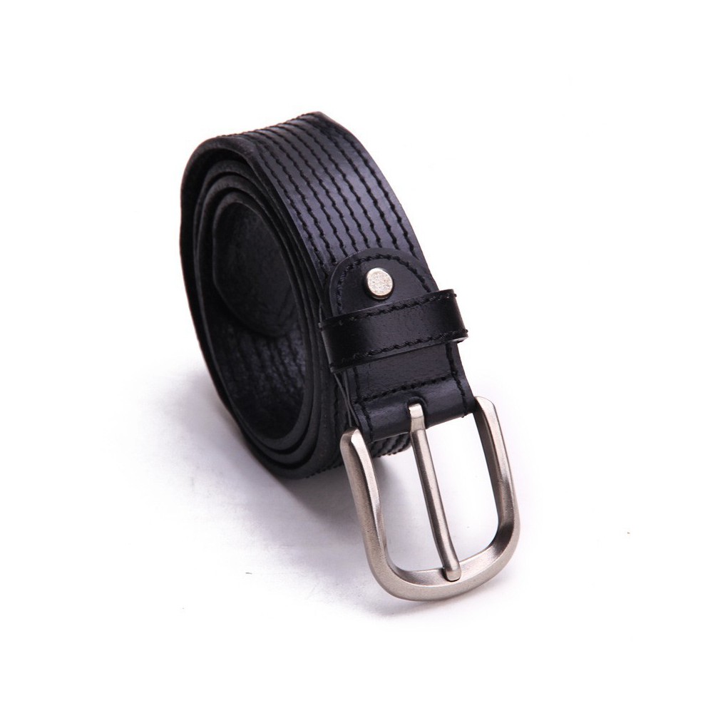 Genuine Cowhide Leather Belt Black 86315