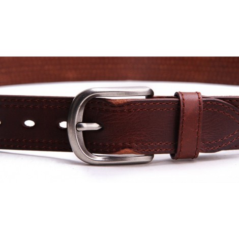 Genuine Cowhide Leather Belt Brown 86315