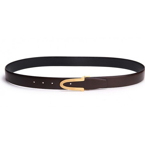 Genuine Cowhide Leather Belt Brown 86319