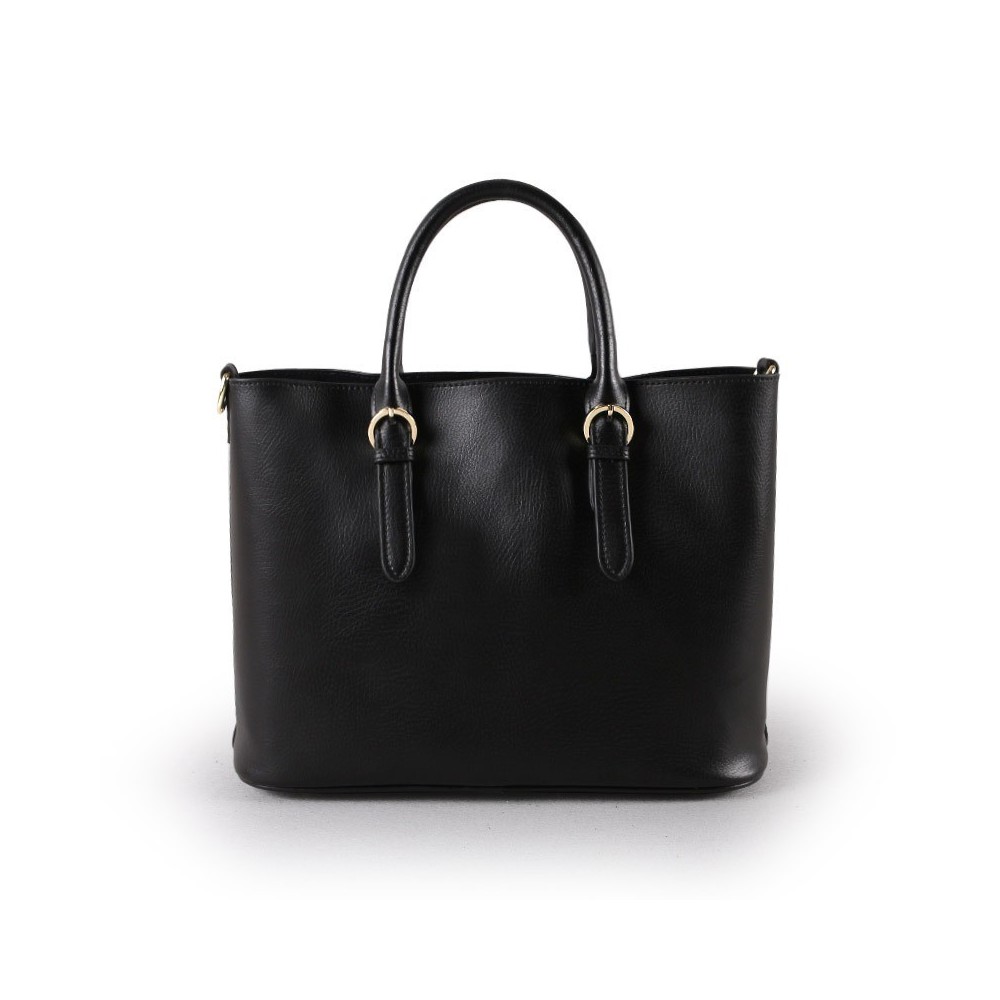 Rosaire « Priscilla » Women's Real Leather Tote Bag Black 76106 Rosaire « Priscilla » Women's Real Leather Tote Bag Black 76106
