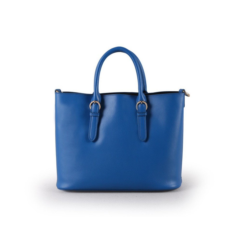 Rosaire « Priscilla » Women's Genuine Cow Leather Tote Bag Blue 76106