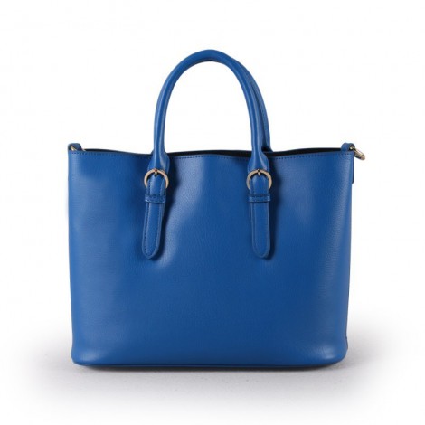 Rosaire « Priscilla » Women's Genuine Cow Leather Tote Bag Blue 76106