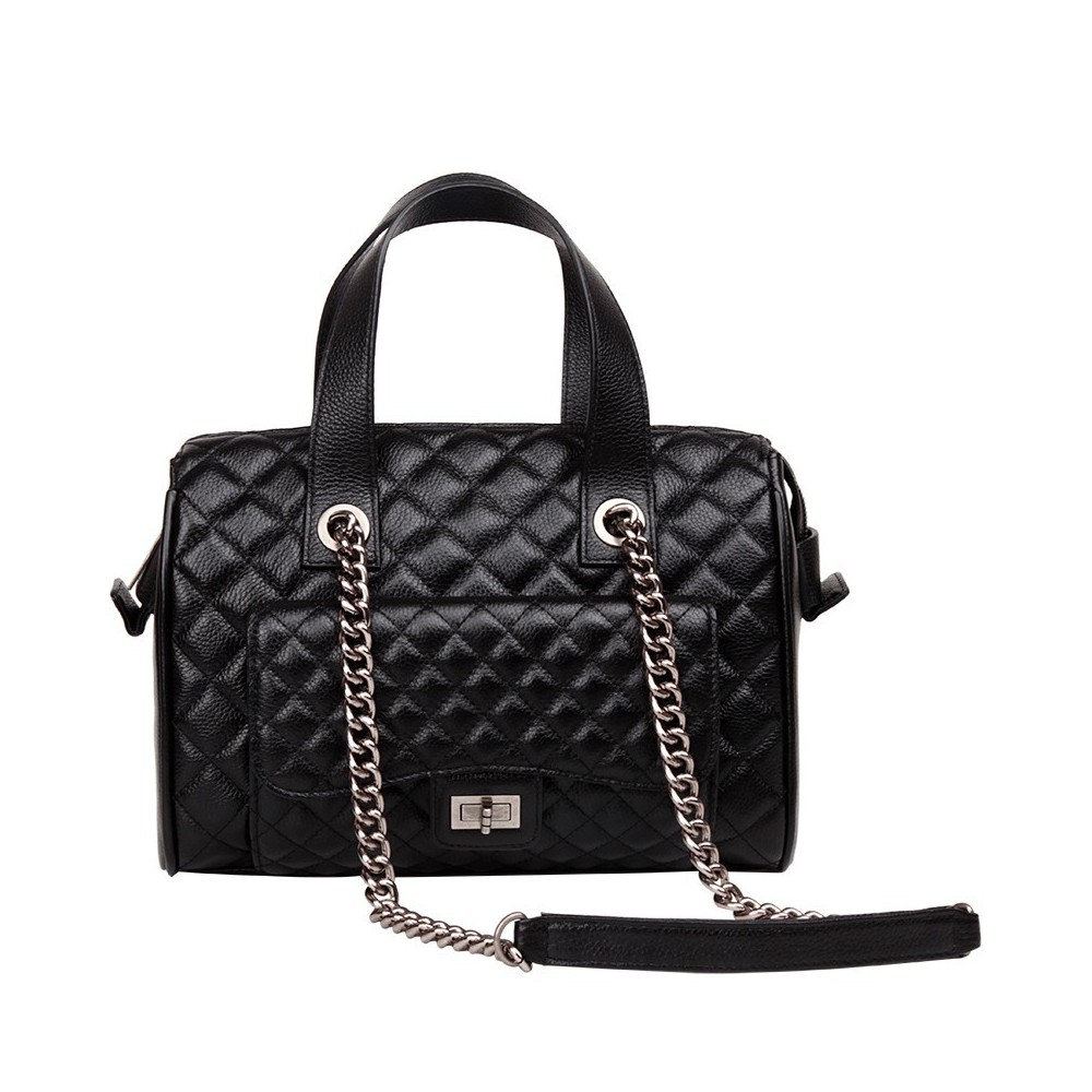 Rosaire Genuine Leather Bag Black 76116