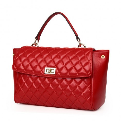 Rosaire Genuine Leather Bag Red 76117
