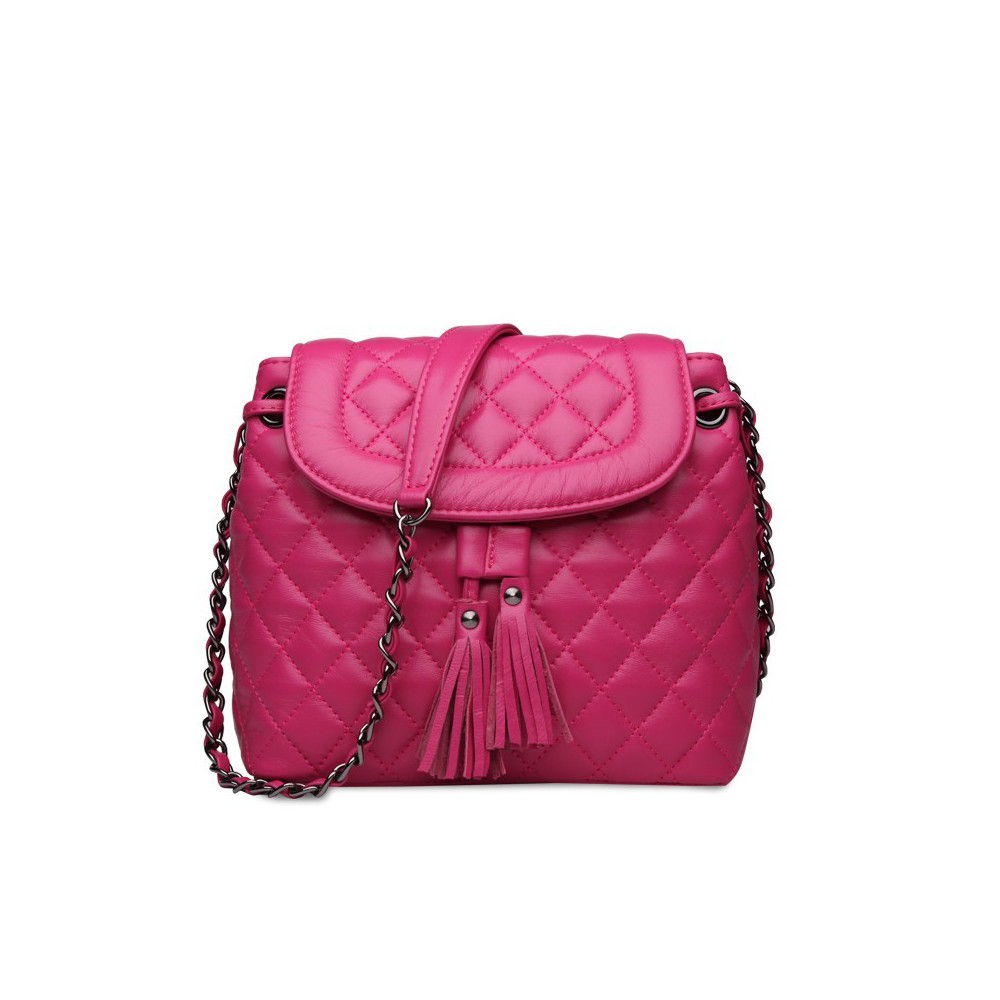 Rosaire Genuine Leather Bag Hot Pink 76120