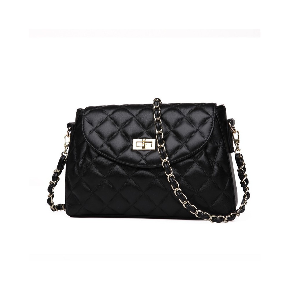 Rosaire Genuine Leather Bag Black 76121