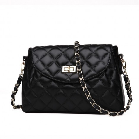 Rosaire Genuine Leather Bag Black 76121