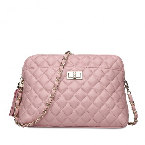 Rosaire Genuine Leather Bag Pink 76122