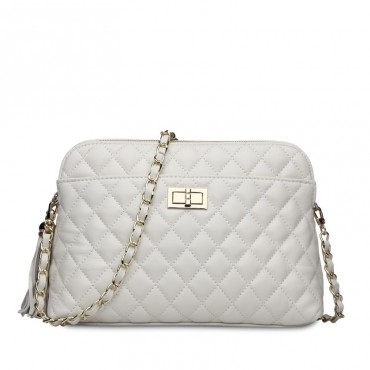 Rosaire Genuine Leather Bag White 76122