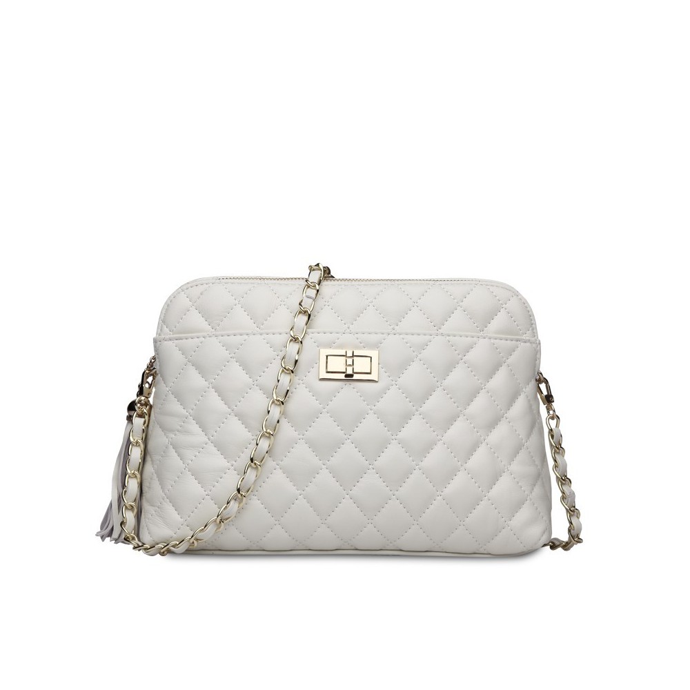 Rosaire Genuine Leather Bag White 76122