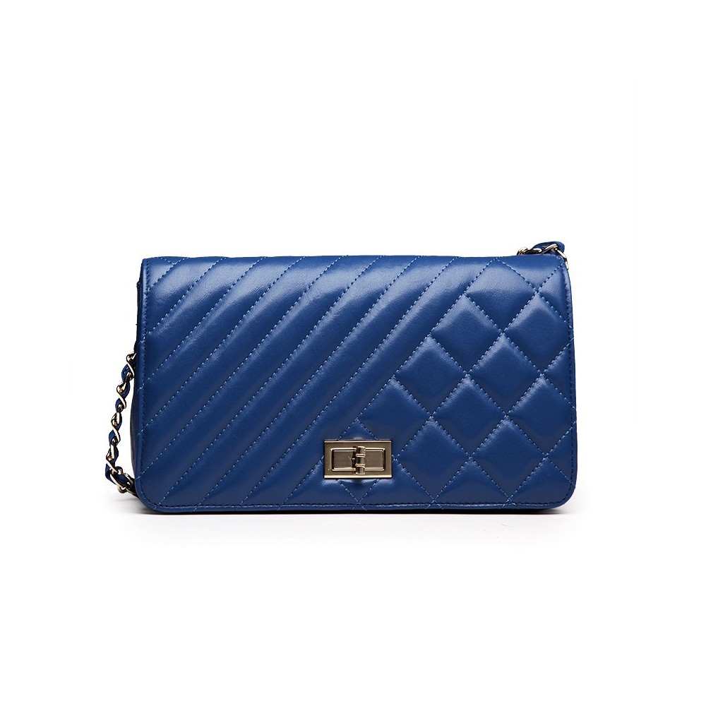 Rosaire Genuine Leather Bag Dark Blue 76124