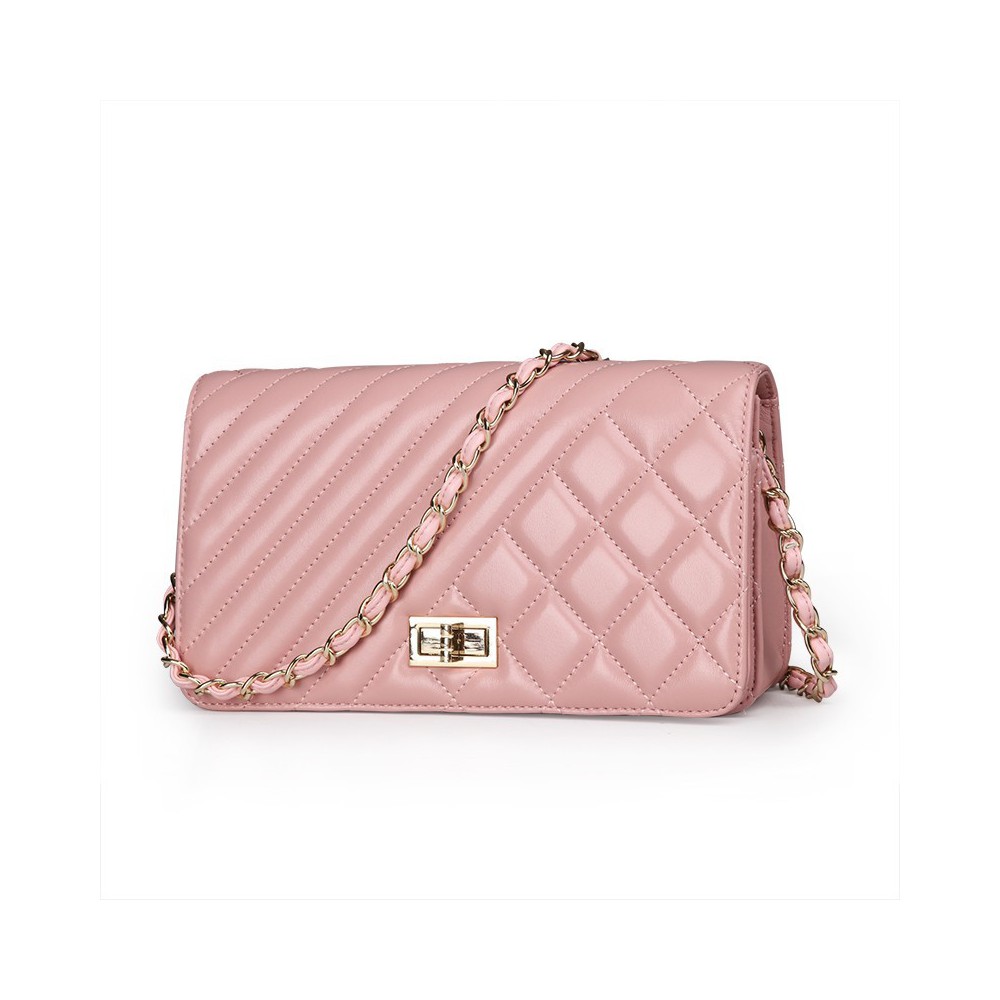 Rosaire Genuine Leather Bag Pink 76124
