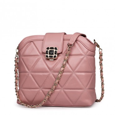 Rosaire Genuine Leather Bag Pink 76119