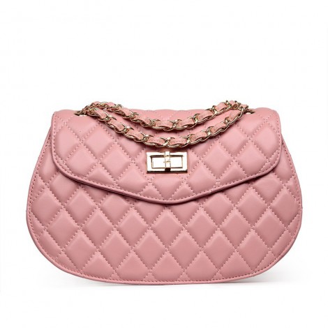 Rosaire Genuine Leather Bag Pink 76126
