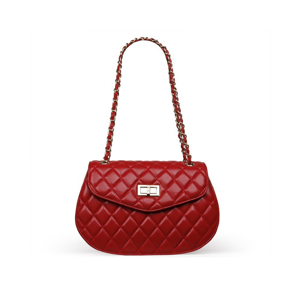 Rosaire Genuine Leather Bag Red 76126