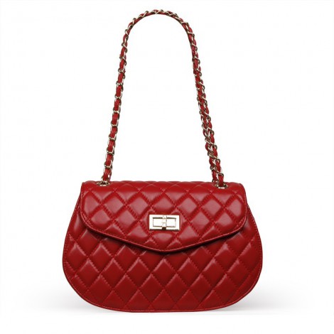 Rosaire Genuine Leather Bag Red 76126