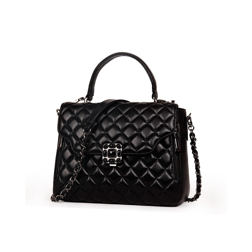 Rosaire Genuine Leather Bag Black 76127