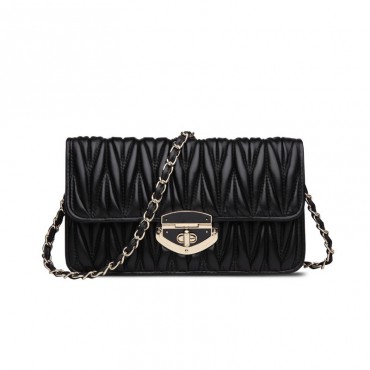  Rosaire Genuine Leather Bag Black 76133
