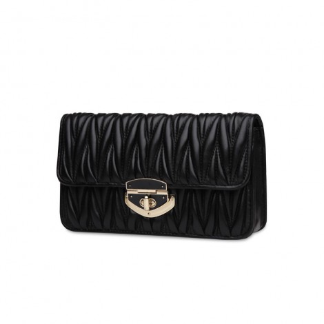  Rosaire Genuine Leather Bag Black 76133