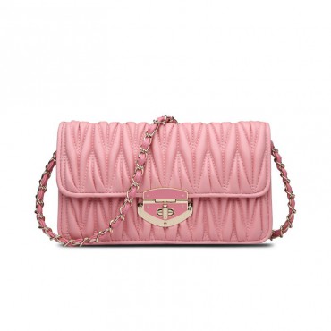  Rosaire Genuine Leather Bag Pink 76133