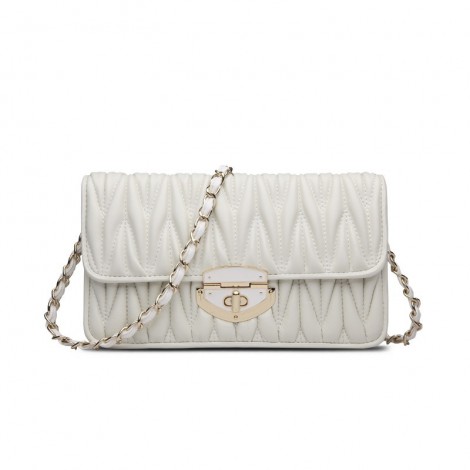  Rosaire Genuine Leather Bag White 76133