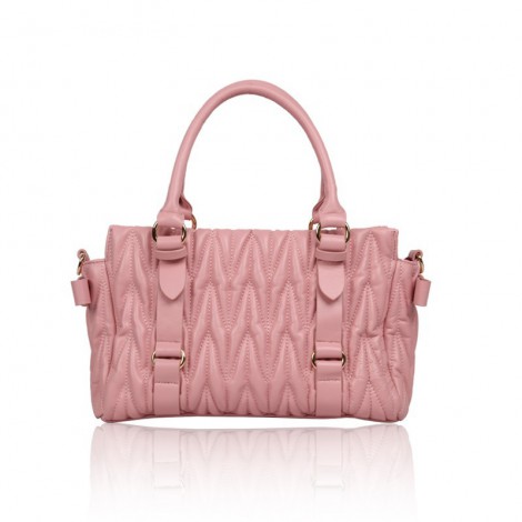 Rosaire Genuine Leather Bag Pink 76134