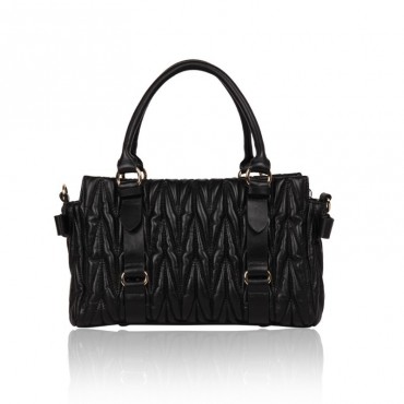 Rosaire Genuine Leather Bag Black 76134