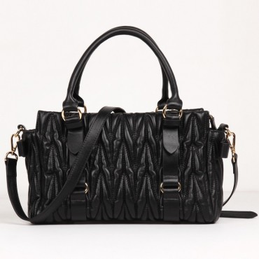 Rosaire Genuine Leather Bag Black 76134