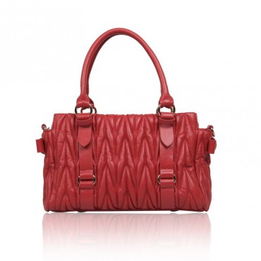 Rosaire Genuine Leather Bag Red 76134