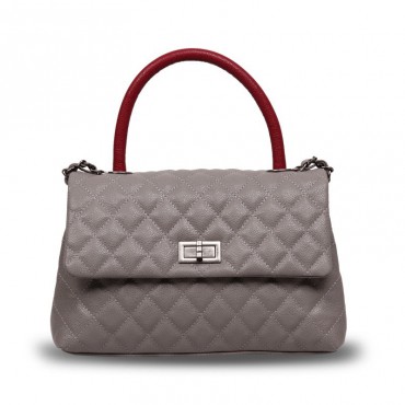 Rosaire Genuine Leather Bag Grey 76139