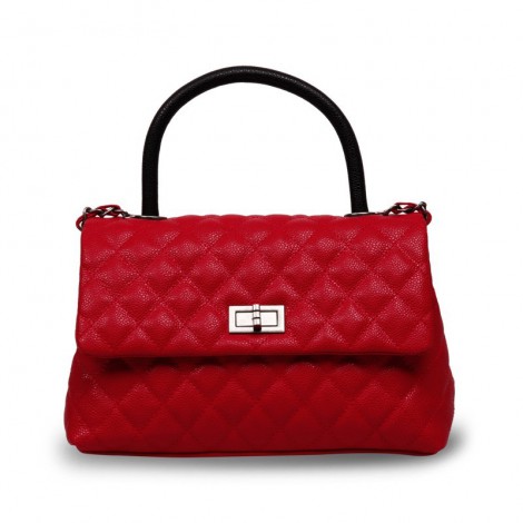 Rosaire Genuine Leather Bag Red 76139