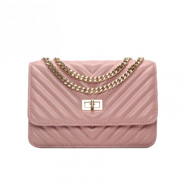 Rosaire Genuine Leather Bag Pink 76140