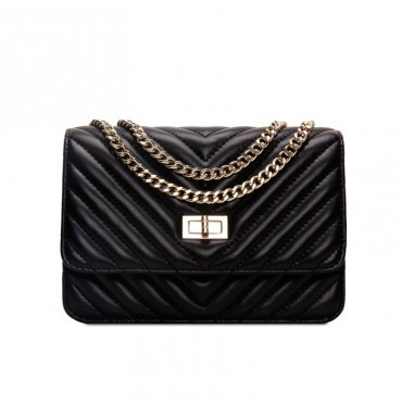 Rosaire Genuine Leather Bag Black 76140
