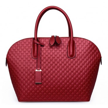 Tosca Genuine Leather Tote Bag Red 75144