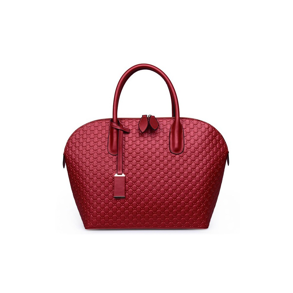 Tosca Genuine Leather Tote Bag Red 75144