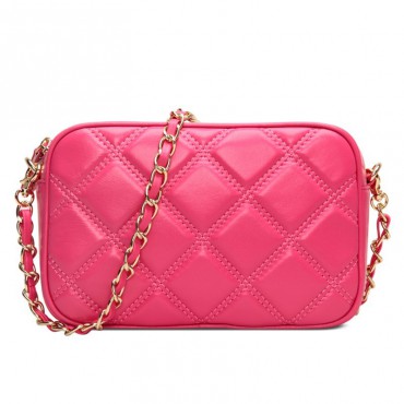 Rosaire Genuine Leather Bag Hot Pink 76144