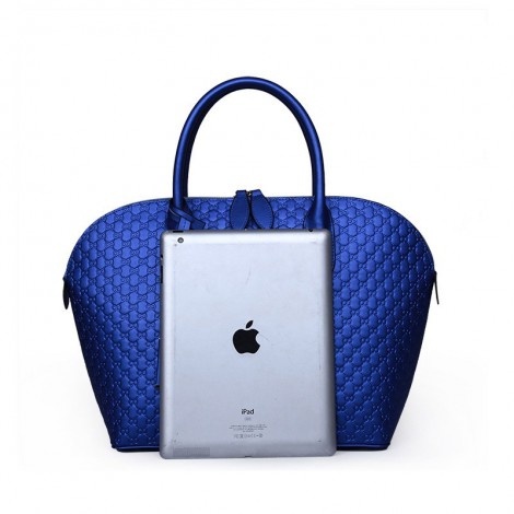 Tosca Genuine Leather Tote Bag Blue 75144
