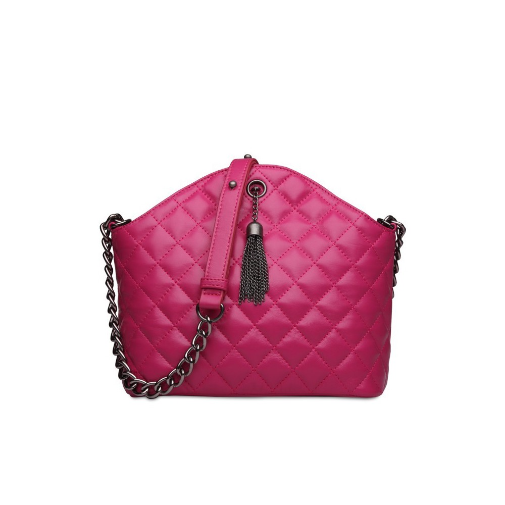 Rosaire Genuine Leather Bag Hot Pink 76118