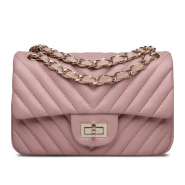 Rosaire Genuine Leather Bag Pink 76147