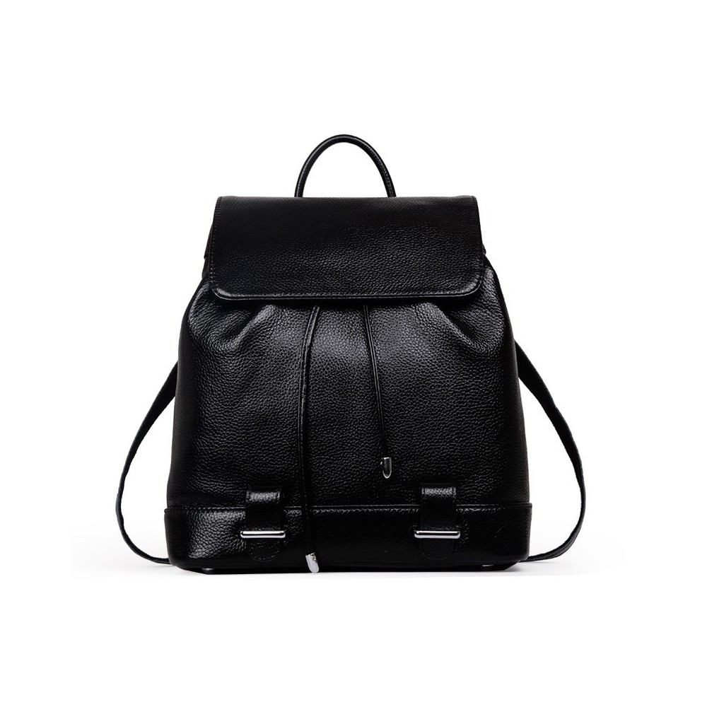 Rosaire « Arielle » Cowhide Leather Backpack Bag in Black Color 76151