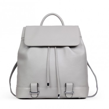 Rosaire « Arielle » Cowhide Leather Backpack Bag in Grey Color 76151