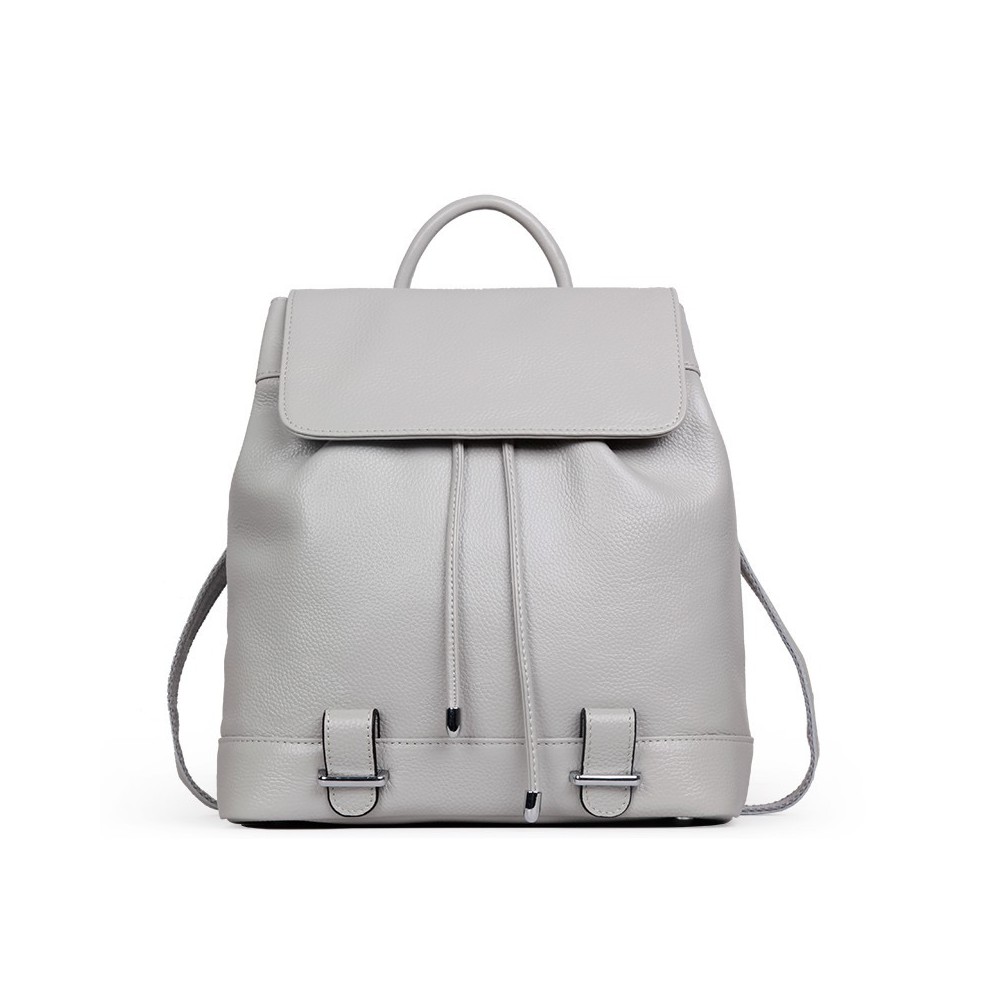 Rosaire « Arielle » Cowhide Leather Backpack Bag in Grey Color 76151 Rosaire « Arielle » Cowhide Leather Backpack Bag in Grey Color 76151