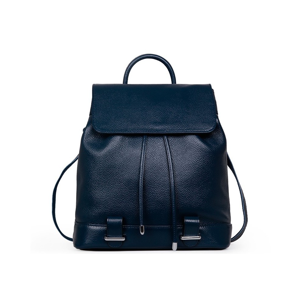 Rosaire « Arielle » Cowhide Leather Backpack Bag in Dark Blue Color 76151