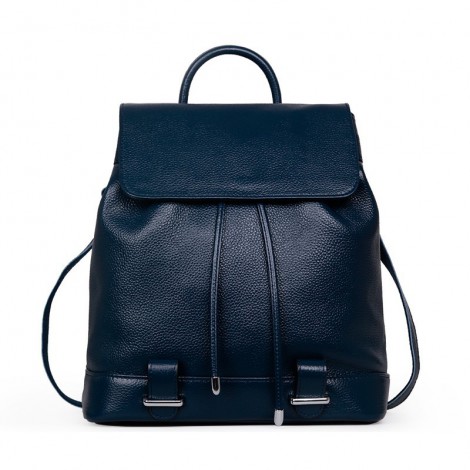 Rosaire « Arielle » Cowhide Leather Backpack Bag in Dark Blue Color 76151