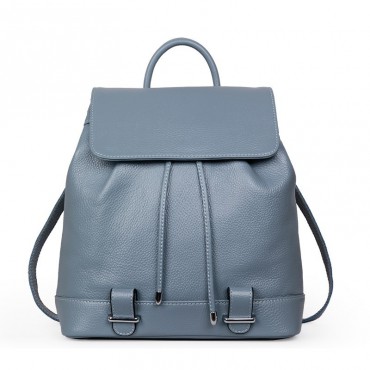 Rosaire « Arielle » Cowhide Leather Backpack Bag in Light Blue Color 76151