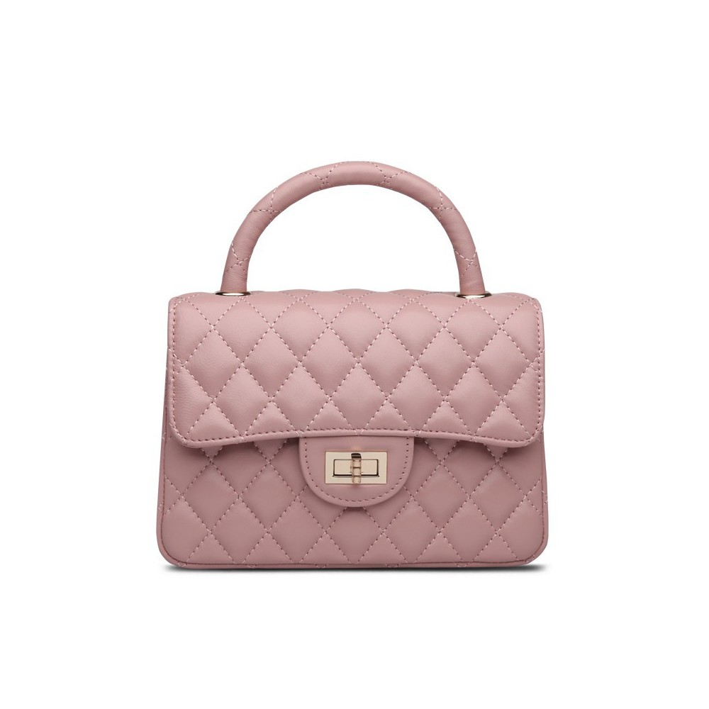 Rosaire Genuine Leather Bag Pink 76153