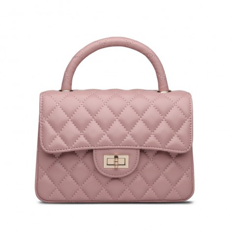 Rosaire Genuine Leather Bag Pink 76153