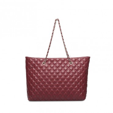 Rosaire Genuine Leather Bag Dark Red 76154