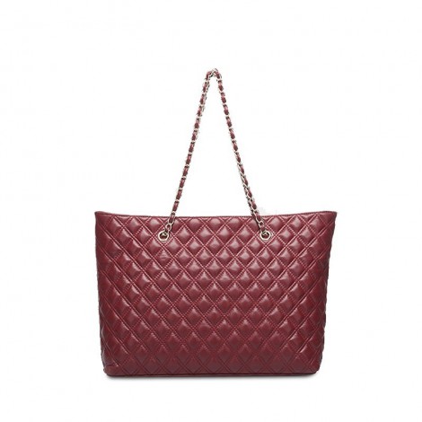Rosaire Genuine Leather Bag Dark Red 76154